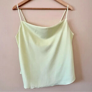 RW&Co.| NEW Lovely Lime Green Spaghetti Strap‎ Satin Blouse Size US Medium NWT